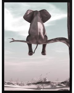 Poster 30x40 Pastell Elephant (planpackad)